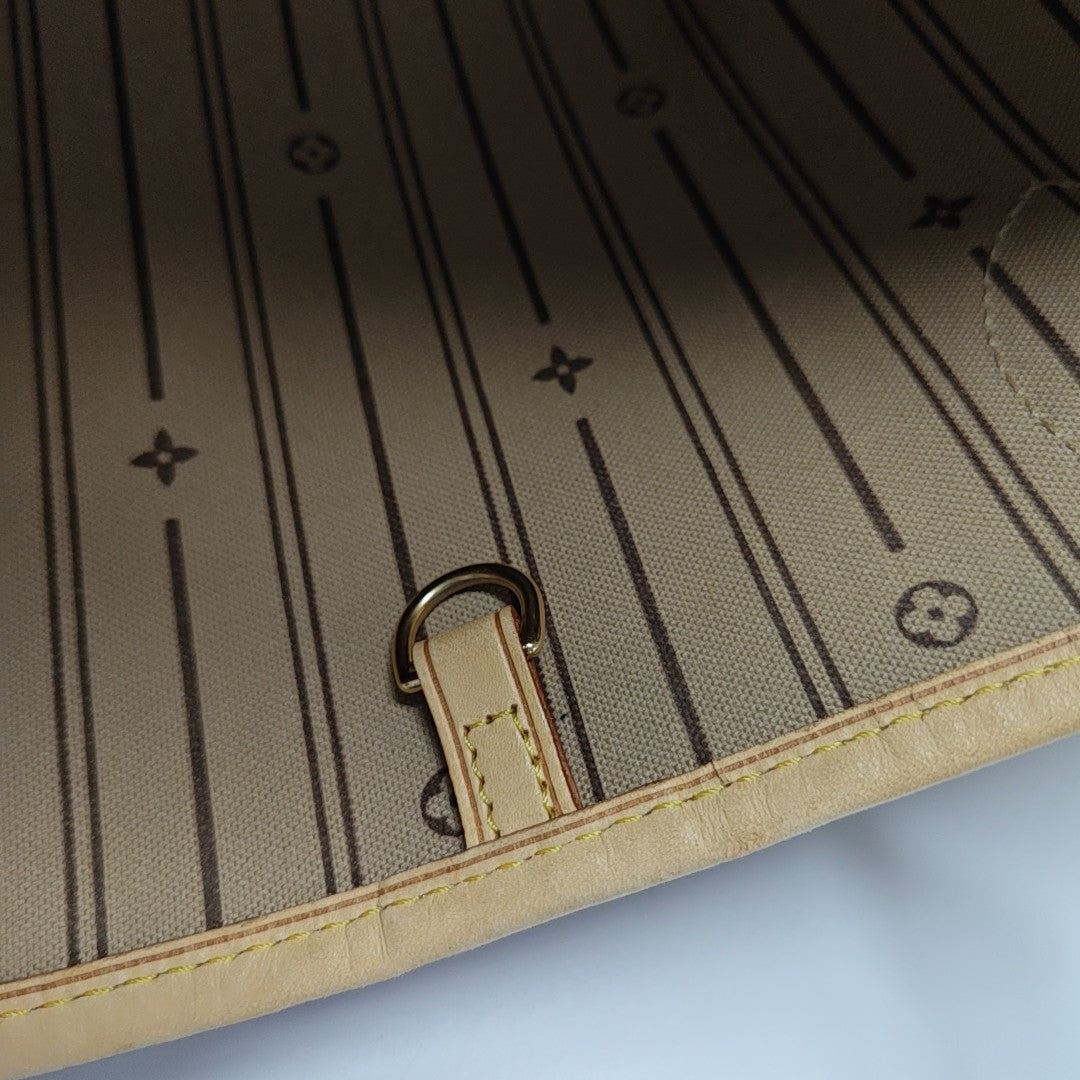NEVERFULL MM Monogram Coated Canvas Brown