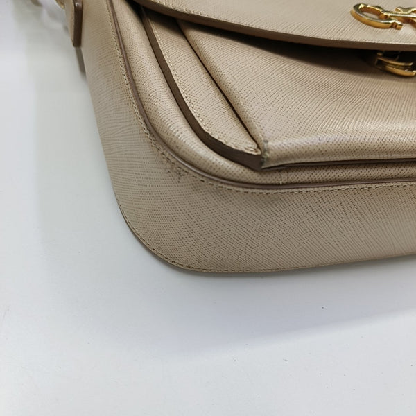 Calfskin Shoulder Bag Beige