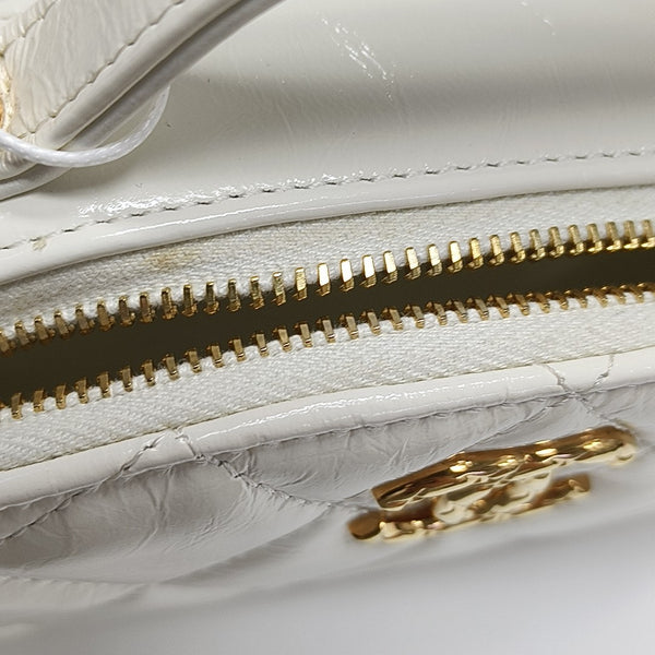 Quilted Calfskin Shoulder Bag White