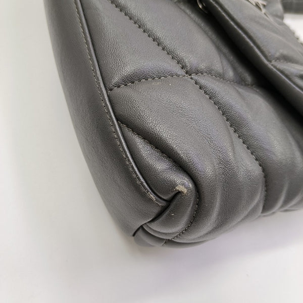 LOULOU Small Quilted Lambskin Gray