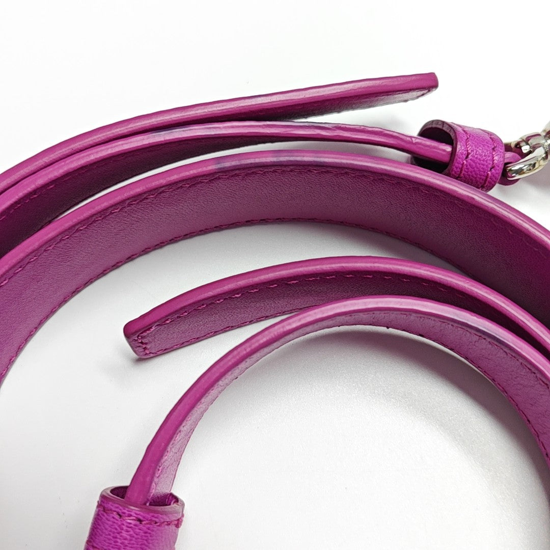 Cannage Calfskin Shoulder Bag Pink