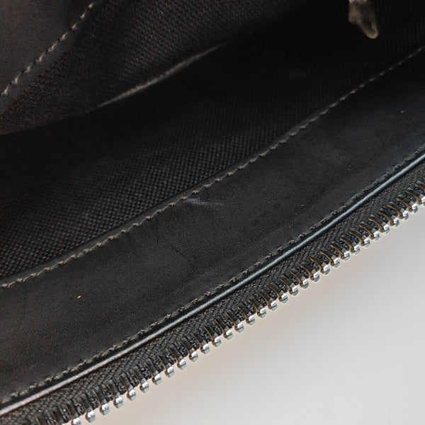 Monogram Coated Canvas Shoulder Bag Black