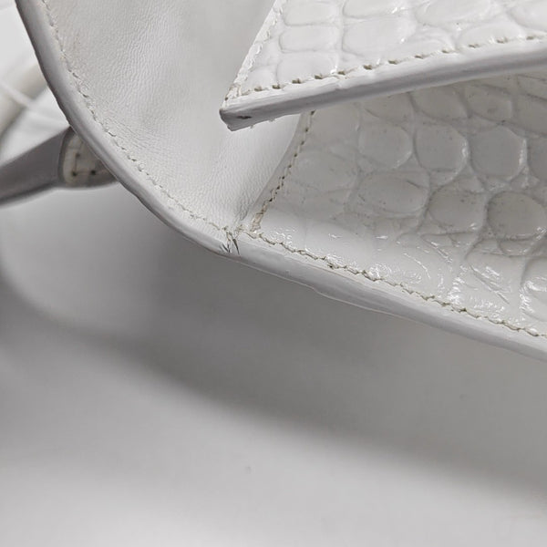 Hourglass Small Calfskin White