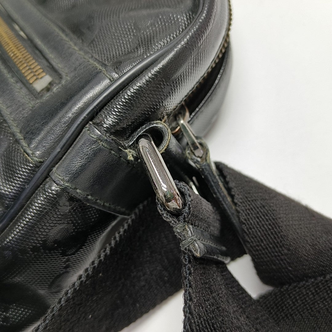 GG Imprime Messenger Monogram Coated Canvas Black