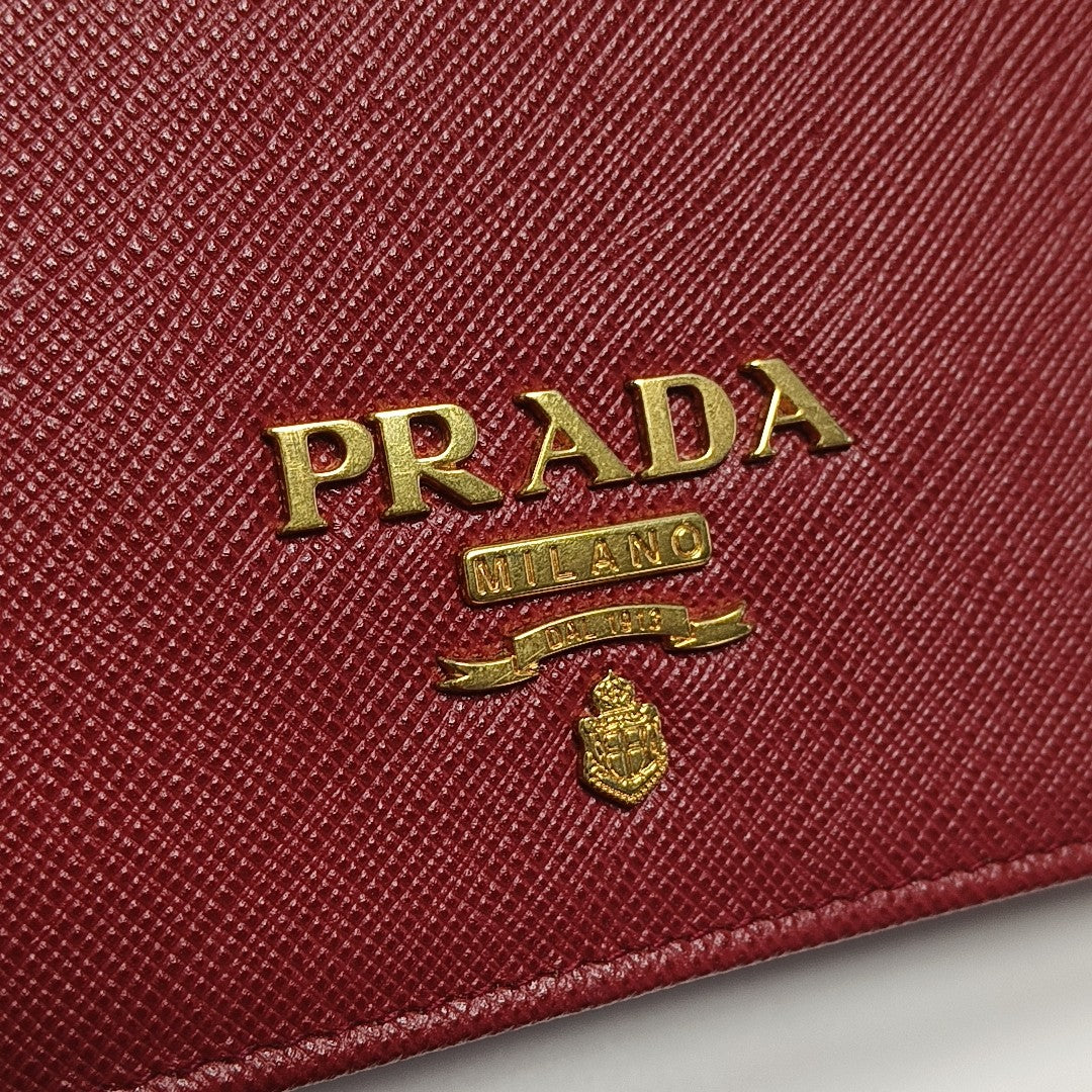 Prada Identity Saffiano Calfskin Red