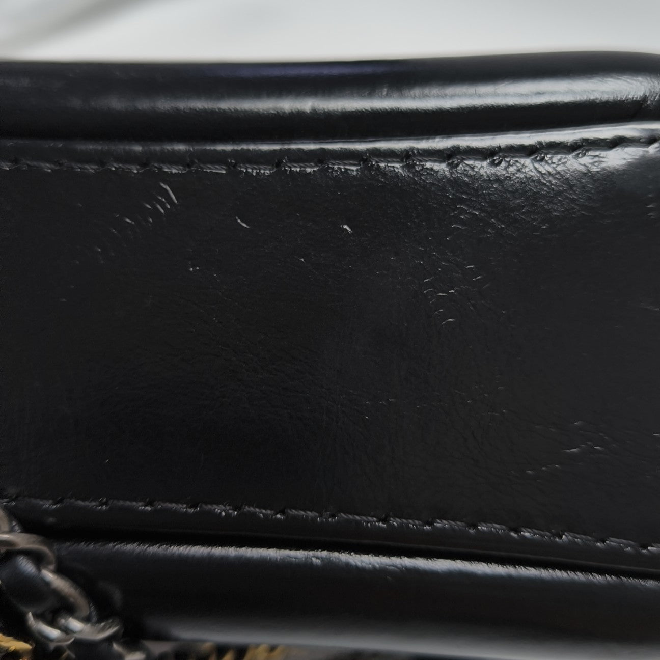 GABRIELLE Small Quilted Vintage Calf Black