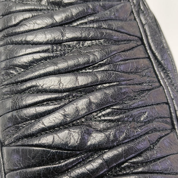 Matelassé Quilted Lambskin Black