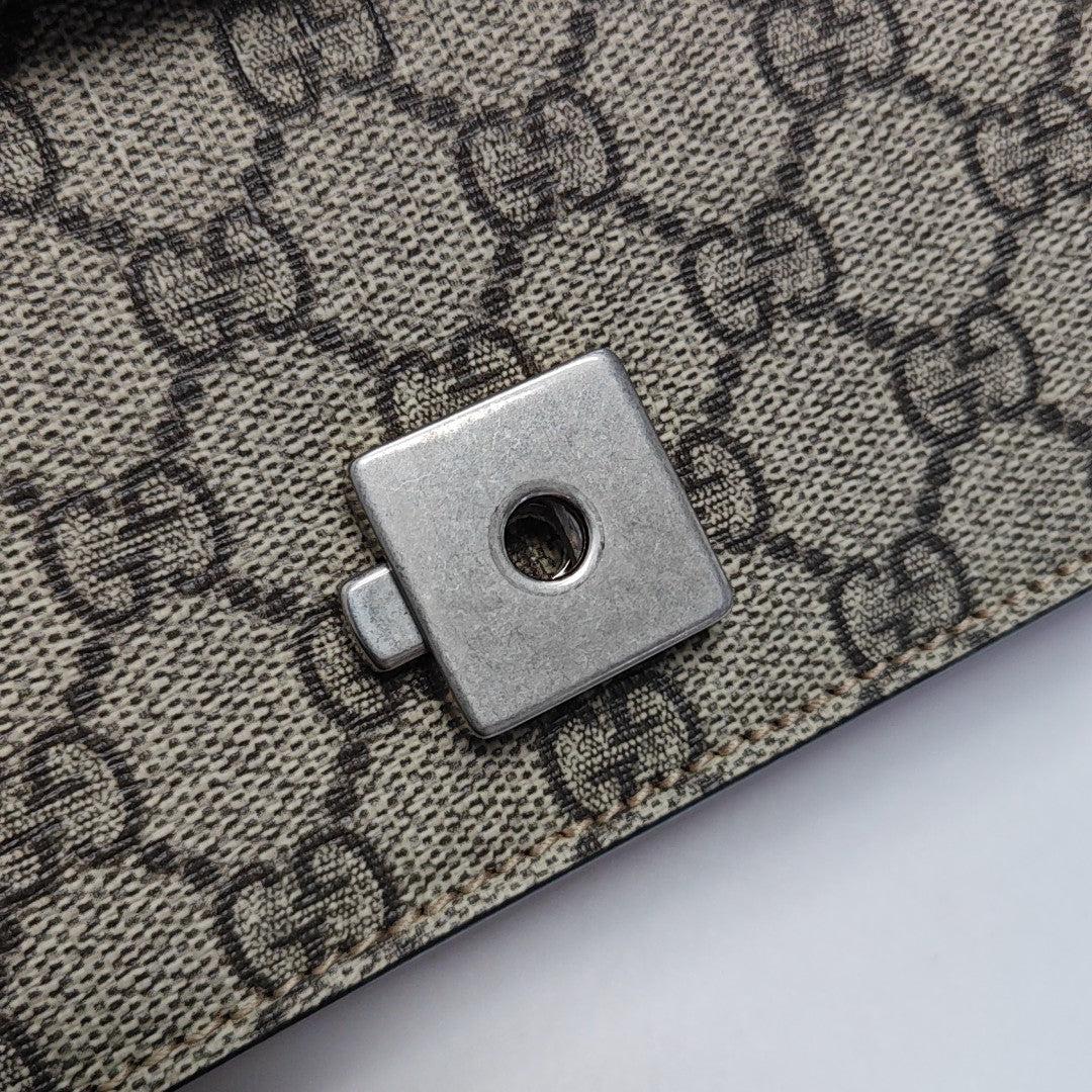 Dionysus Mini Monogram Coated Canvas Beige