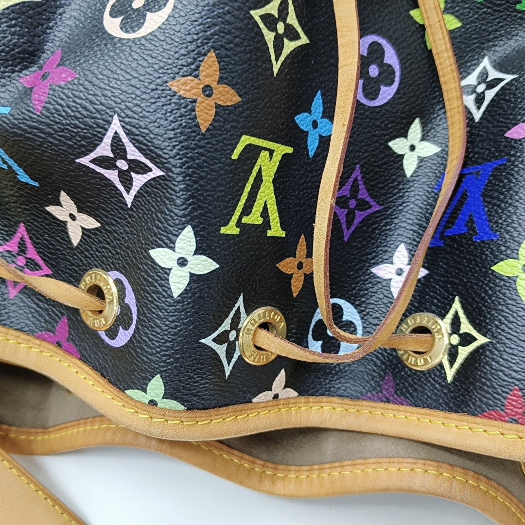 LV × TM NÉONOÉ MM Monogram Coated Canvas Black