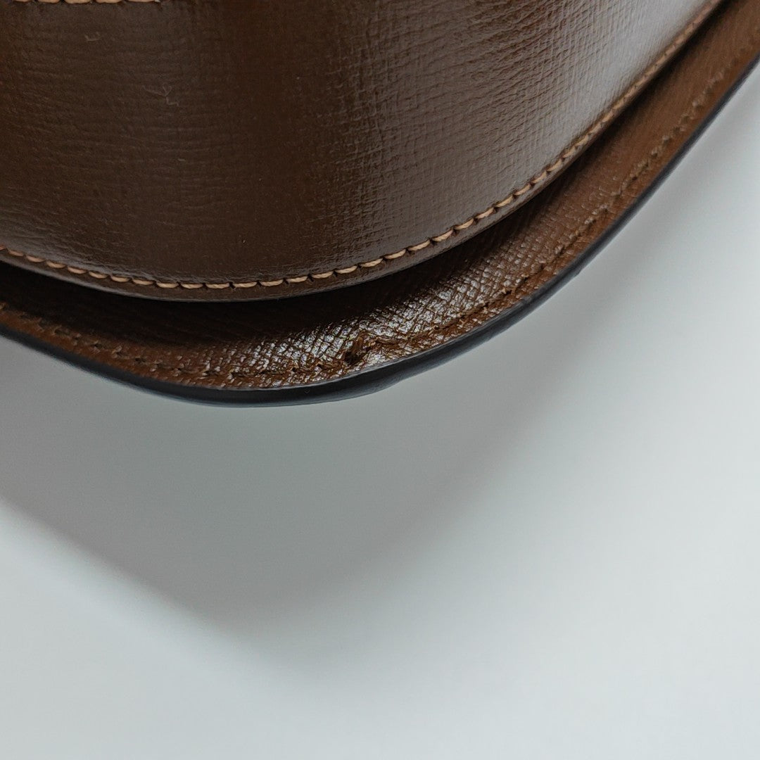 Horsebit 1955 Medium Monogram Coated Canvas Beige