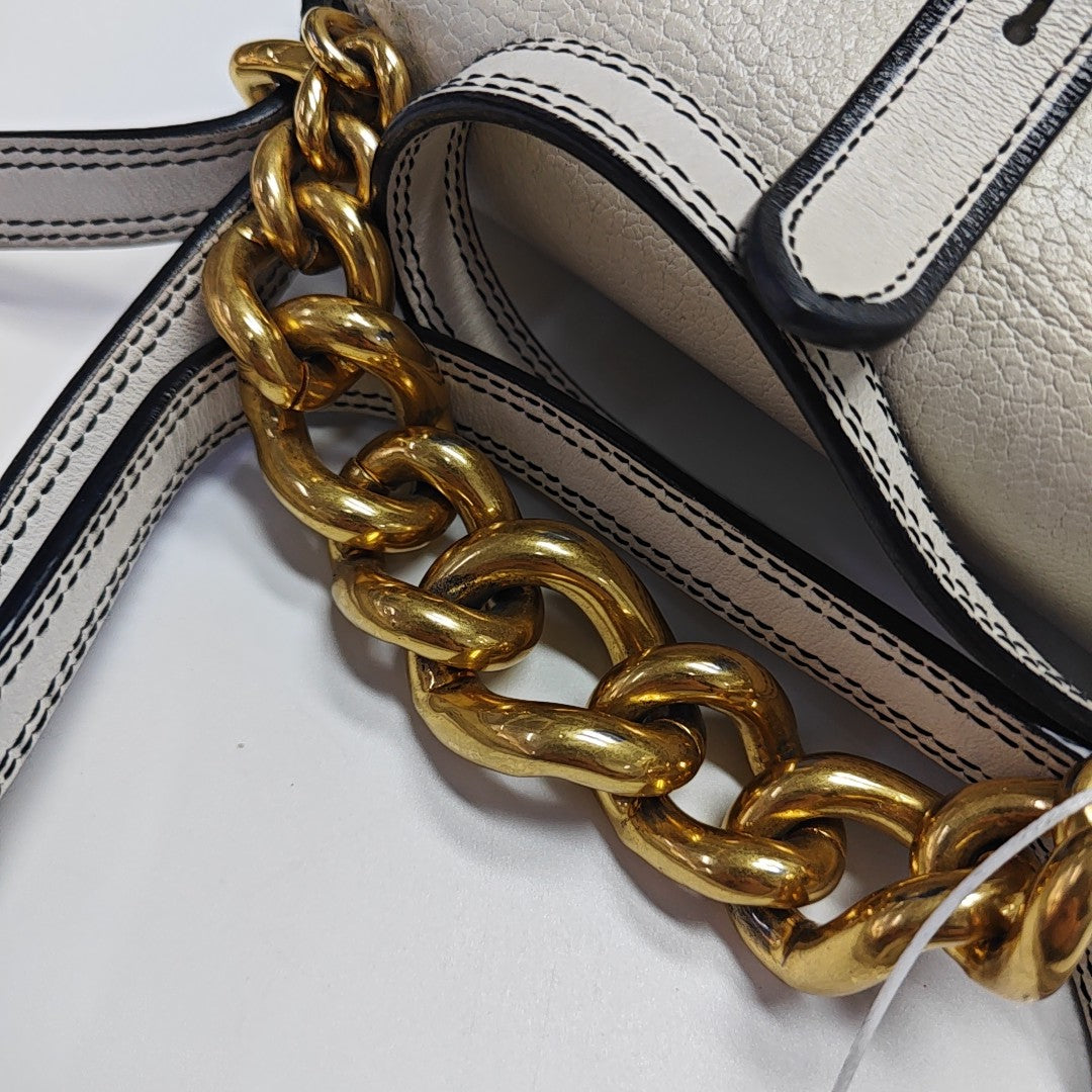 Calfskin Shoulder Bag White