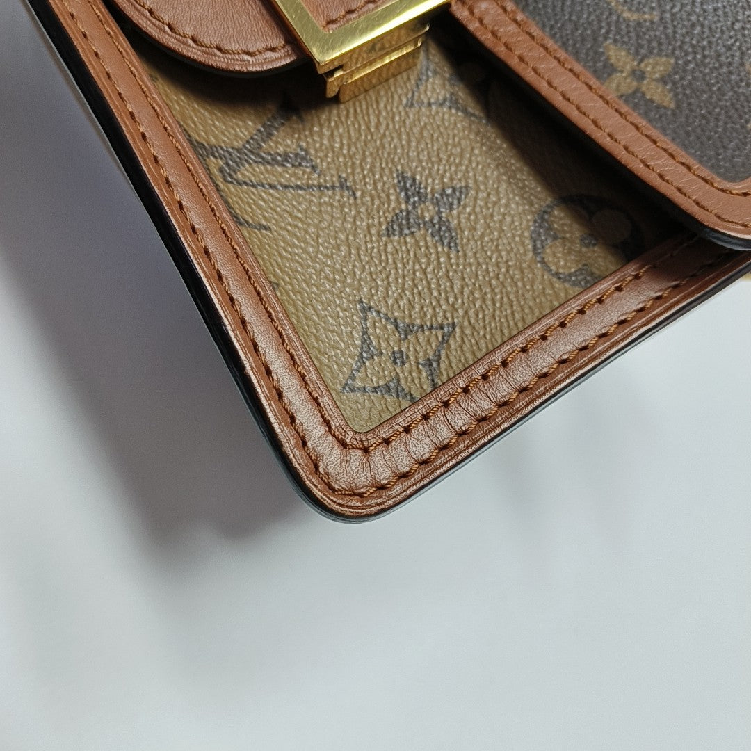 DAUPHINE Mini Monogram Coated Canvas Brown