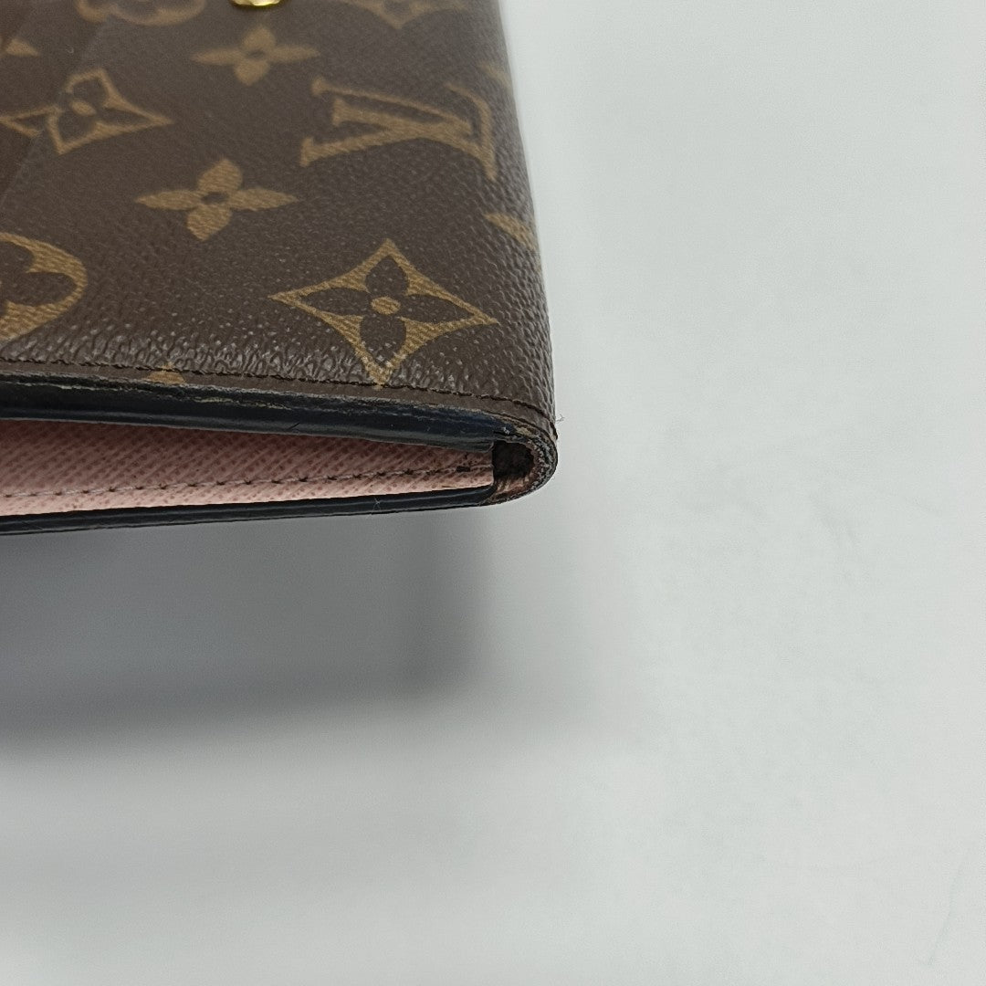 EMILIE Monogram Coated Canvas Brown Wallet