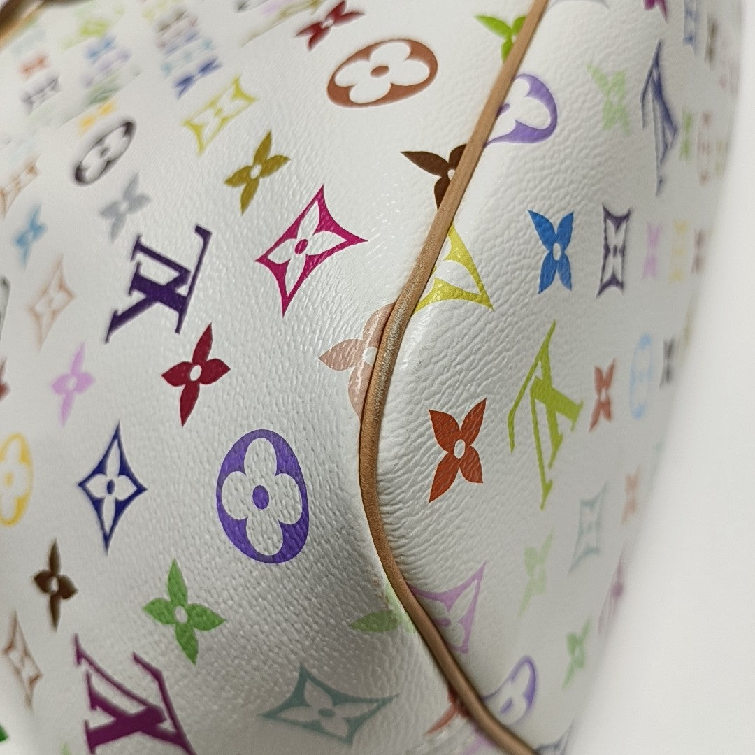 LV × TM NEVERFULL MM Monogram Coated Canvas White