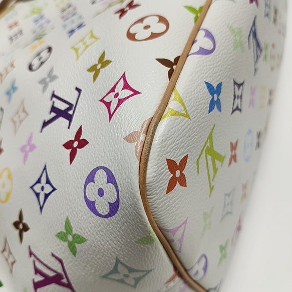 LV × TM NEVERFULL MM Monogram Coated Canvas White