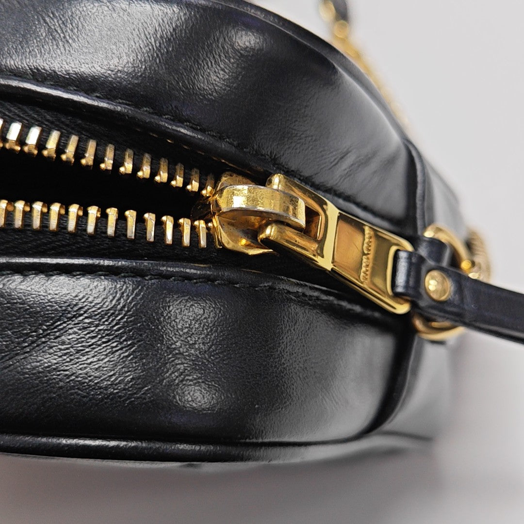 Quilted Calfskin Shoulder Bag Black
