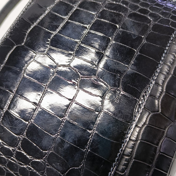 Roulis Mini Shiny Porosus Crocodile Black