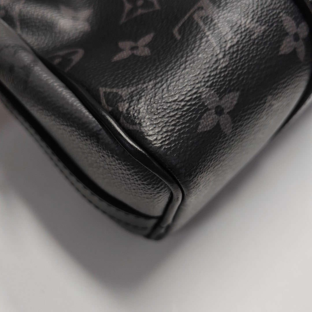 KEEPALL 25 Monogram Coated Canvas Black
