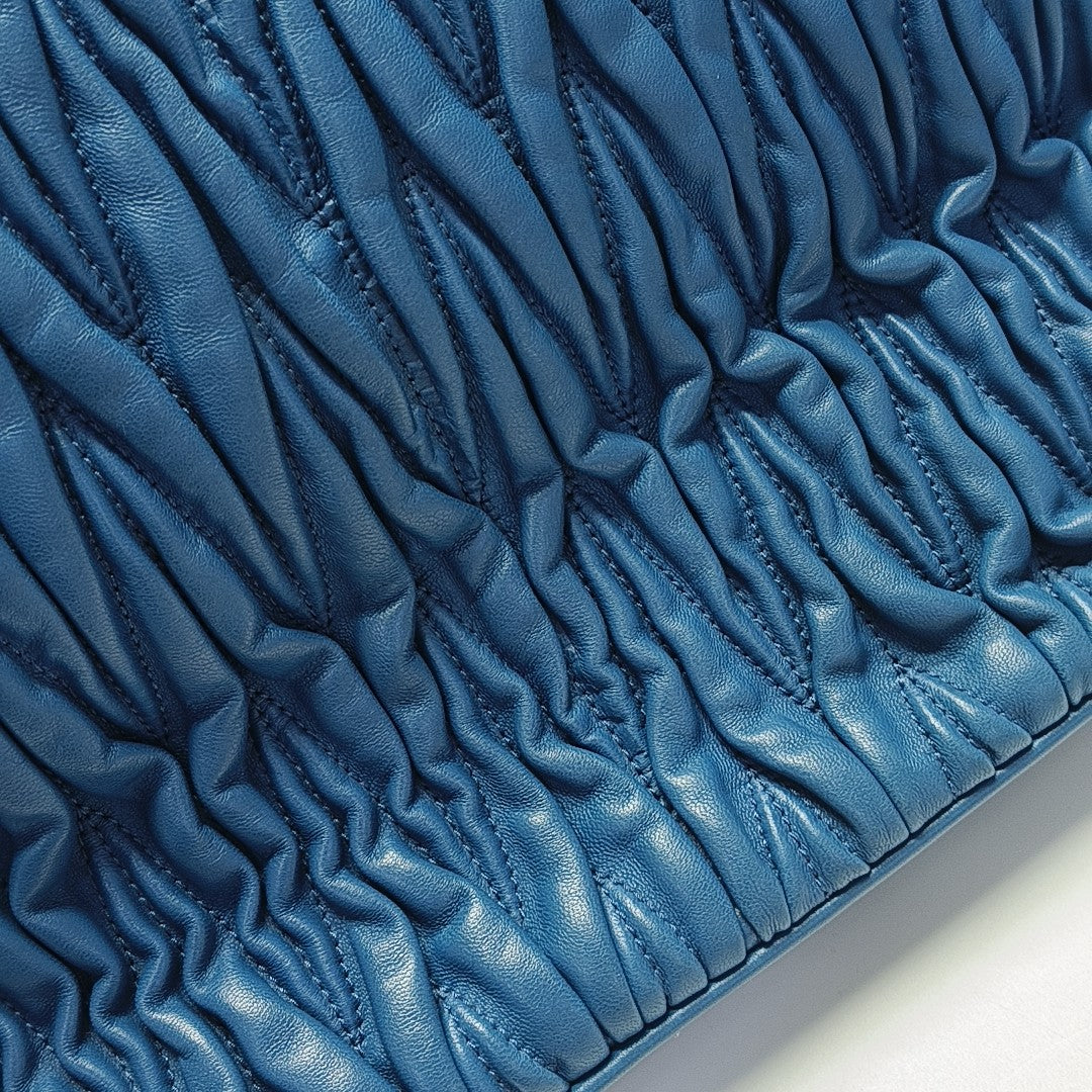 Quilted Lambskin Tote Bag Blue