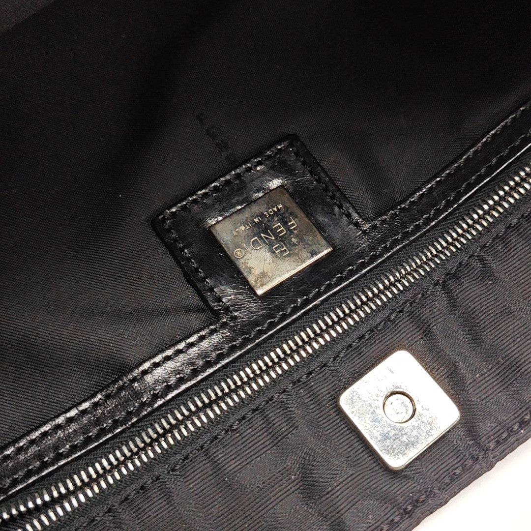 Fabric Shoulder Bag Black