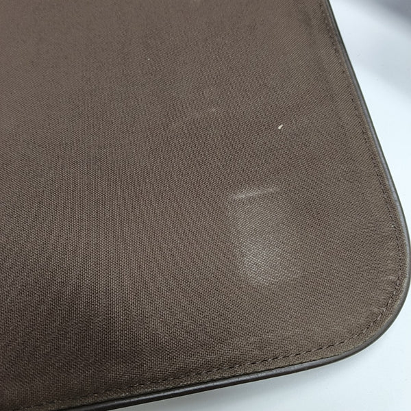 DISTRICT MM Damier Ebene Coated Canvas Brown