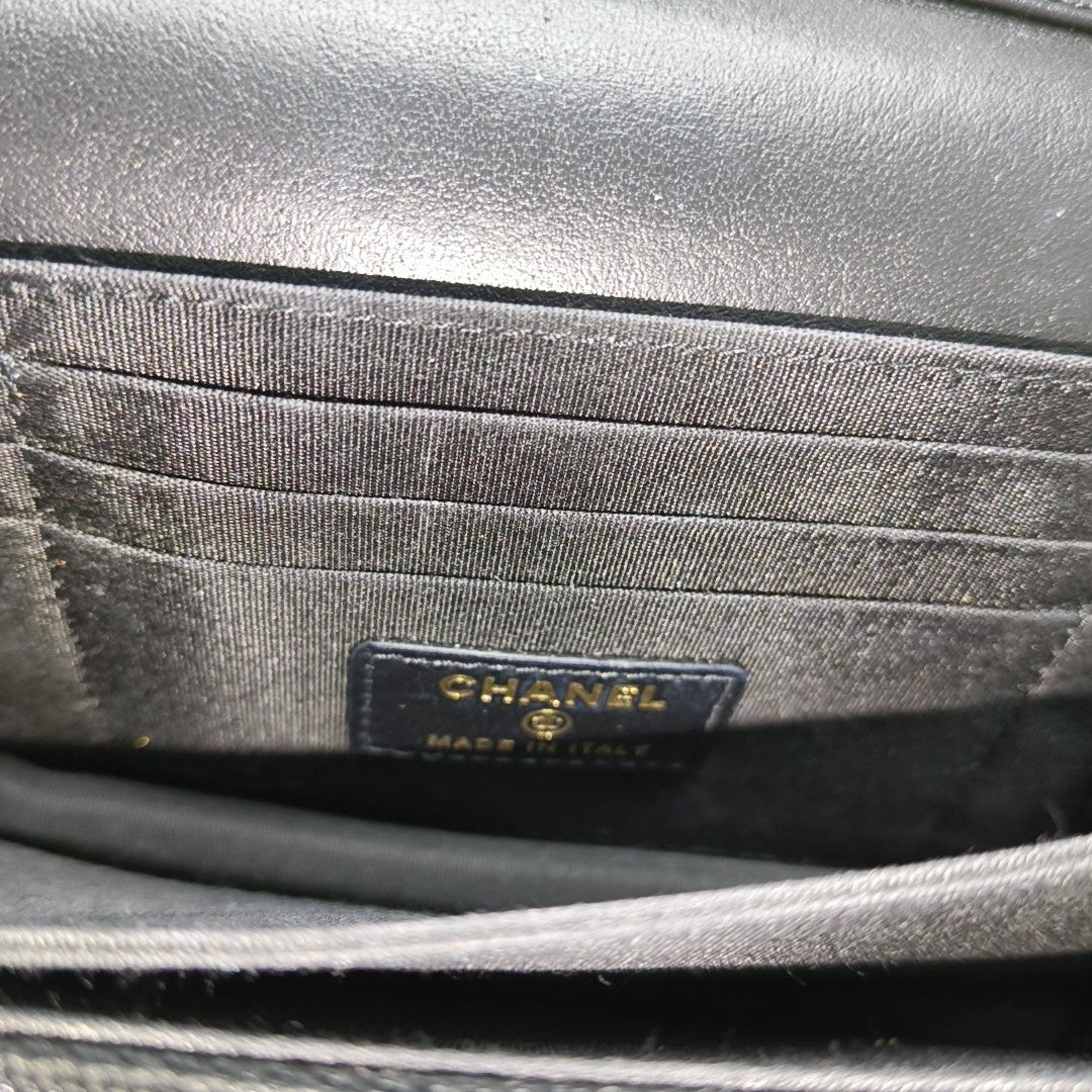 WOC Quilted Calfskin Black
