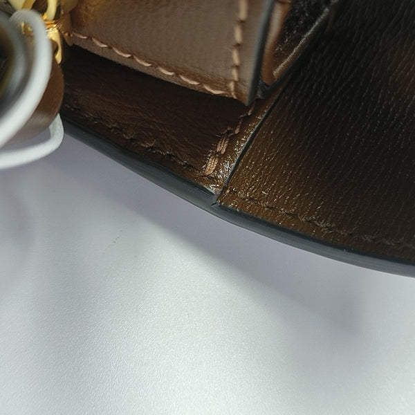 Horsebit 1955 Medium Monogram Coated Canvas Beige