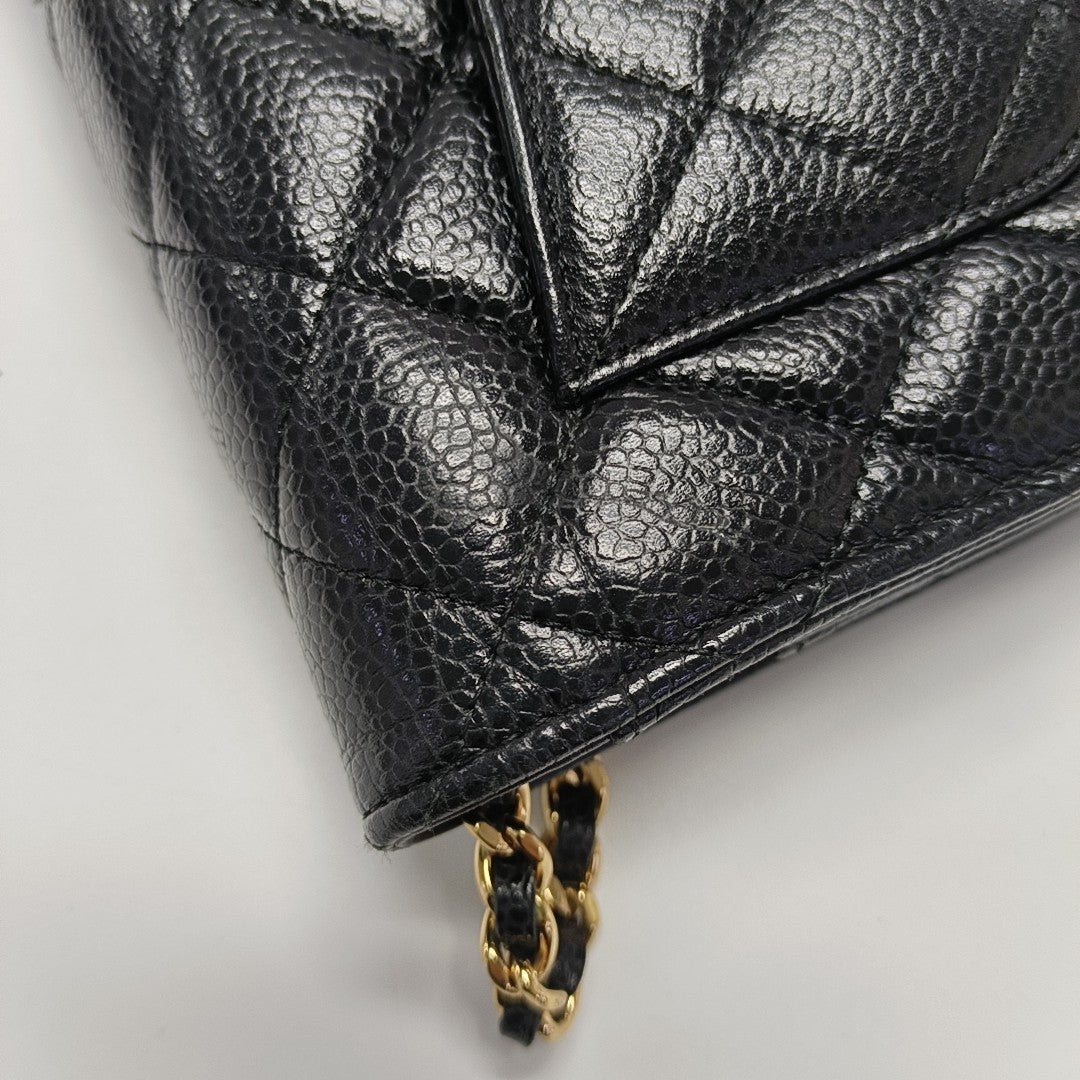 WOC Quilted Grained Calfskin Black