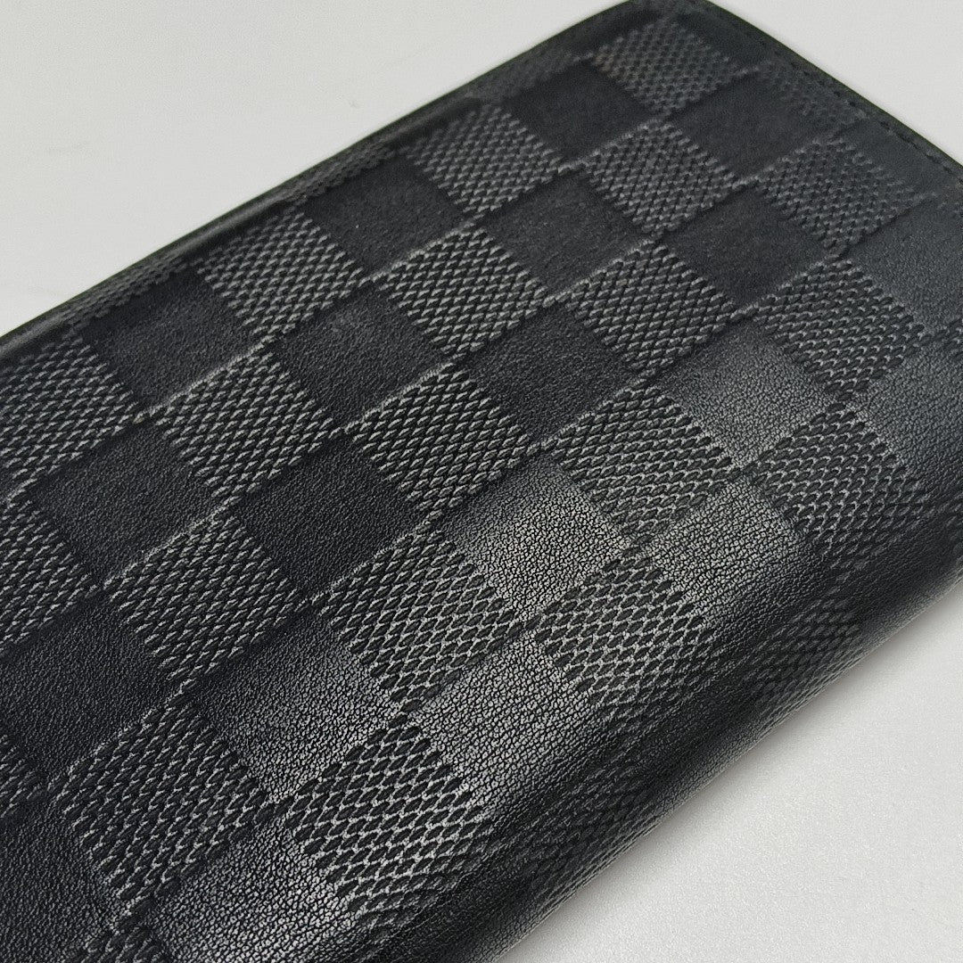 BRAZZA Damier Graphite Calfskin Black Wallet