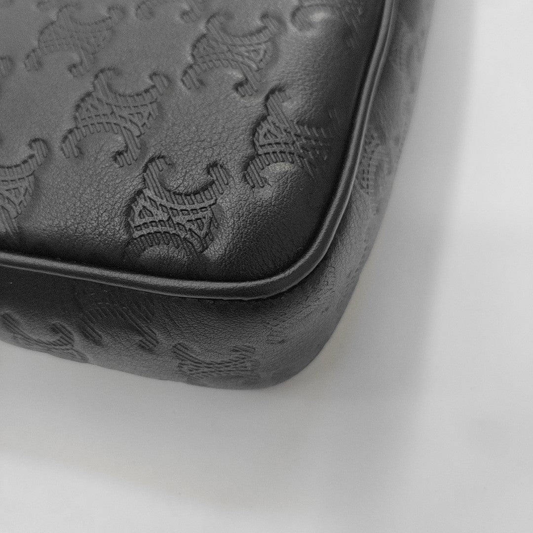 Calfskin Shoulder Bag Medium Black