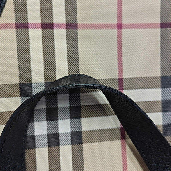 Coated Canvas Tote Bag Brown