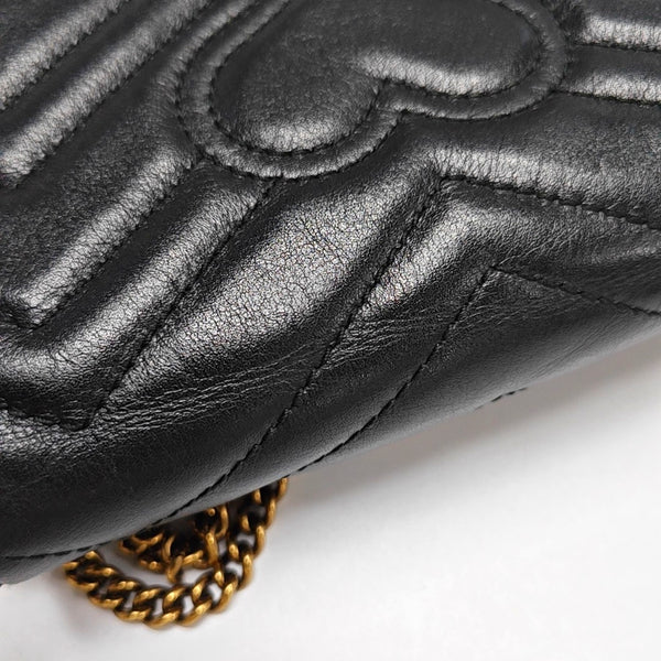 GG Marmont Mini Quilted Calfskin Black