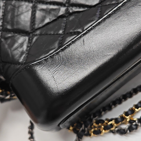GABRIELLE Small Quilted Calfskin Black