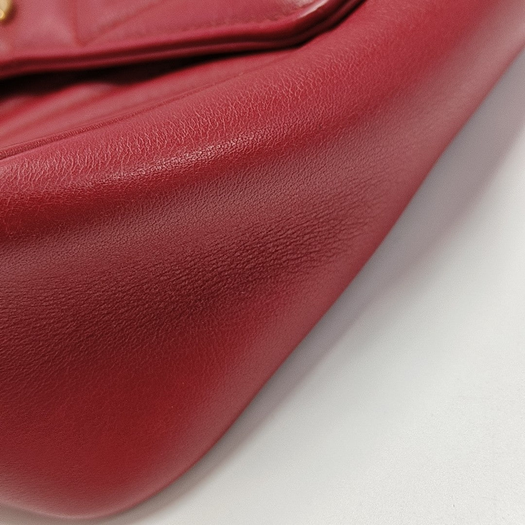 GG Marmont Medium Quilted Calfskin Red