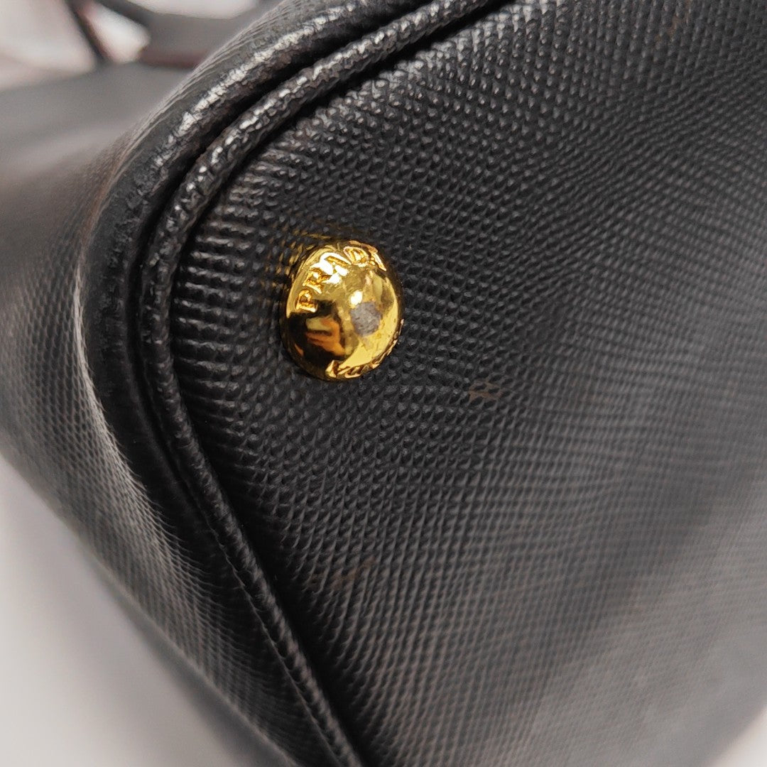 Double Saffiano Calfskin Black