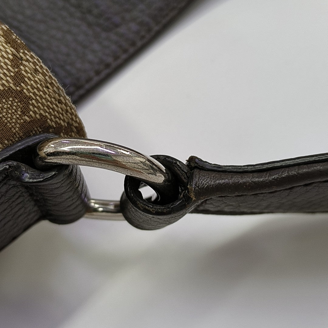 Monogram Canvas Shoulder Bag Brown