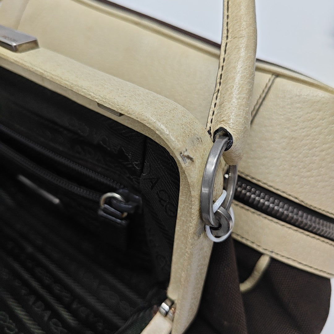 Canvas Top Handle Bag Brown
