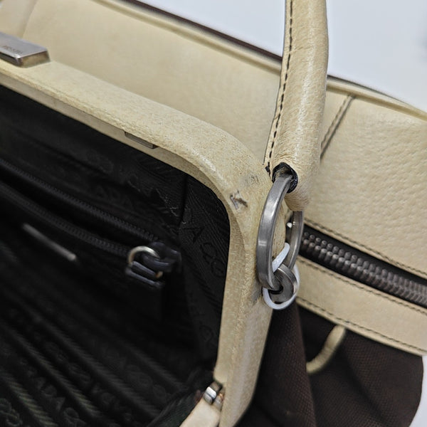 Canvas Top Handle Bag Brown