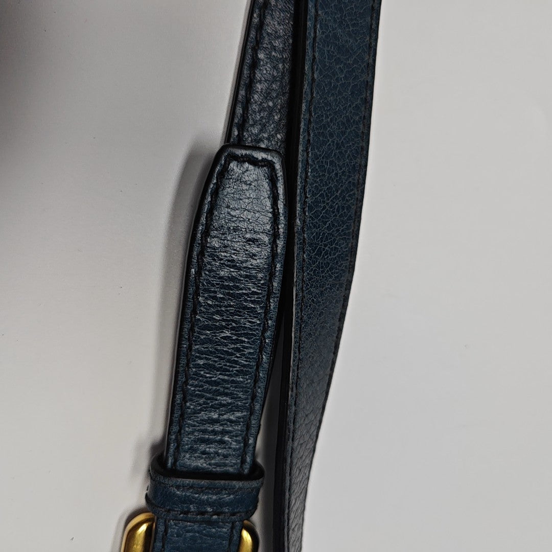 Calfskin Shoulder Bag Blue