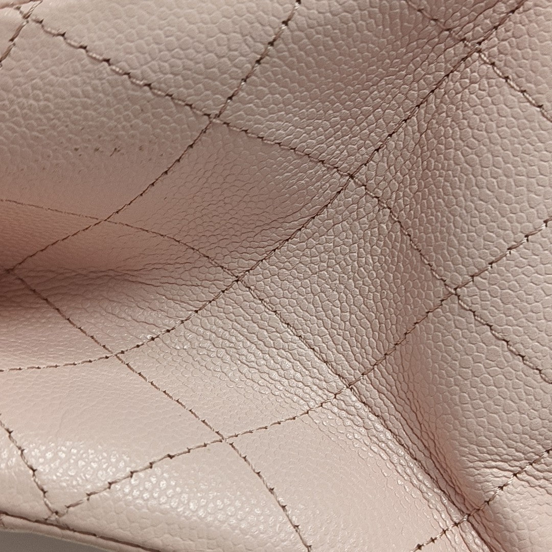 23P TOTE Quilted Grained Calfskin Pink