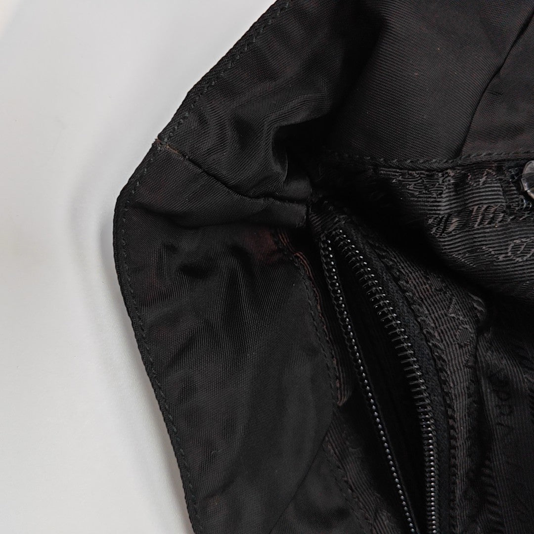 Nylon Top Handle Bag Black