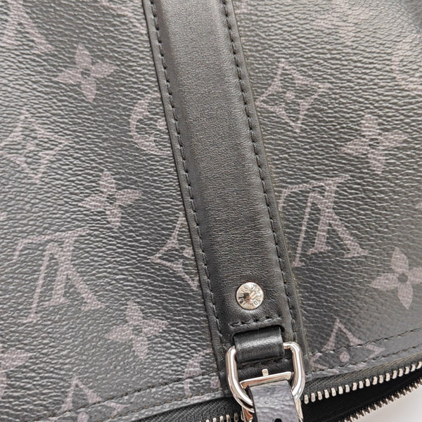 KEEPALL Monogram Coated Canvas Black