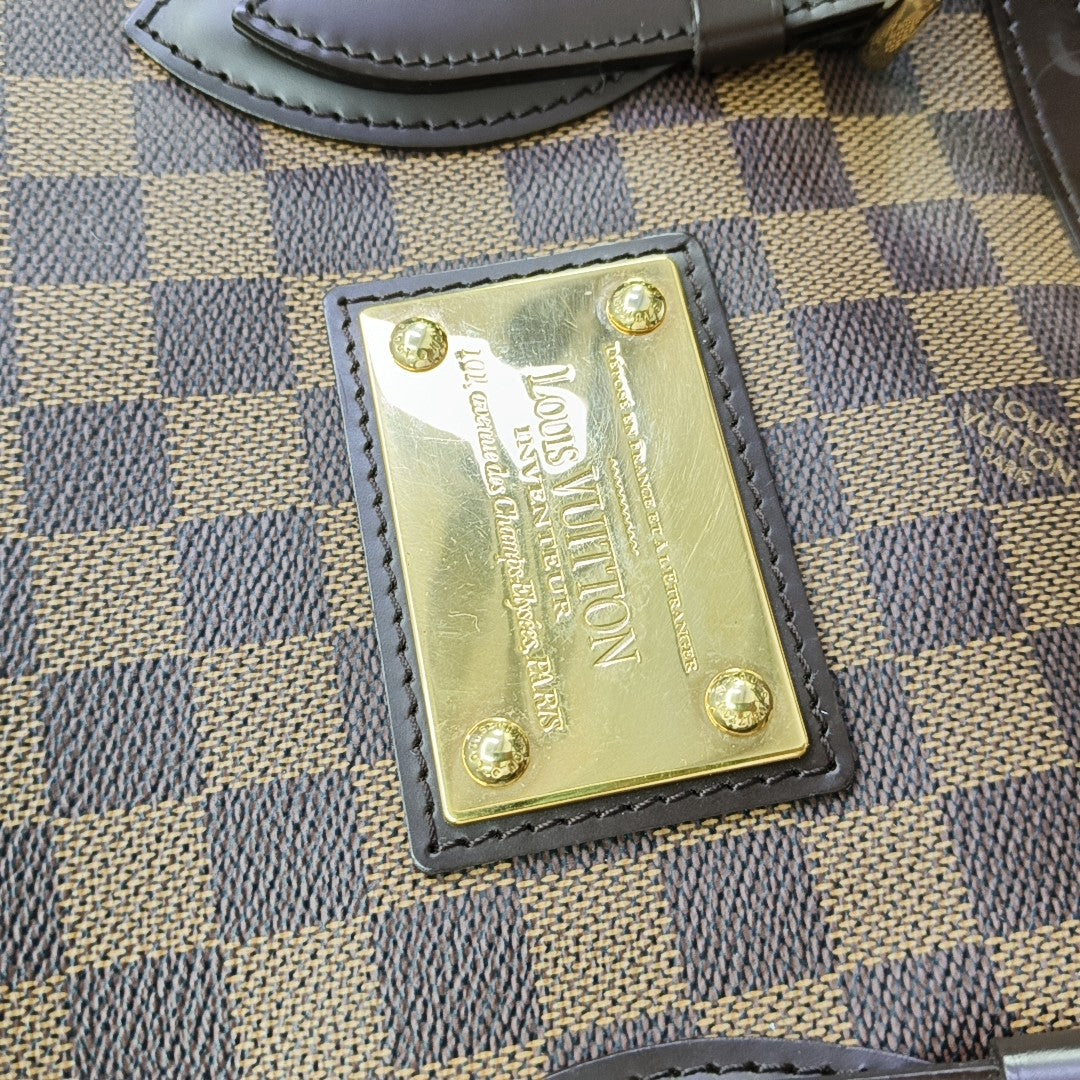 HAMPSTEAD MM Damier Ebene Coated Canvas Brown