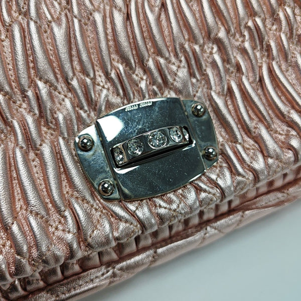 Crystal Quilted Lambskin Pink