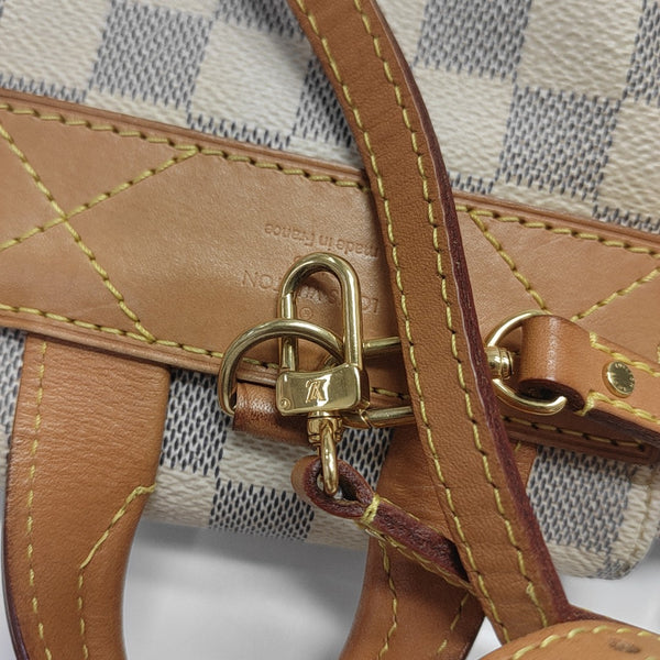 SPERONE BB Damier Azur Coated Canvas White