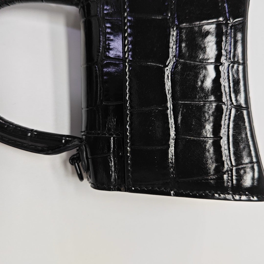 Hourglass Mini Calfskin Black
