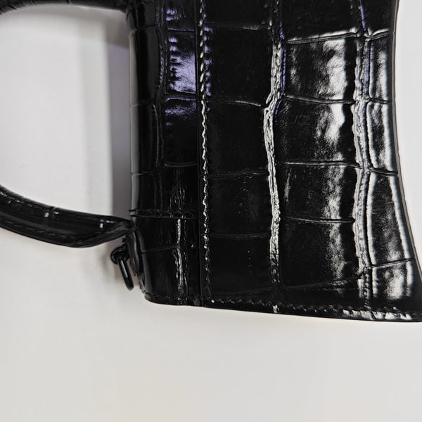 Hourglass Mini Calfskin Black