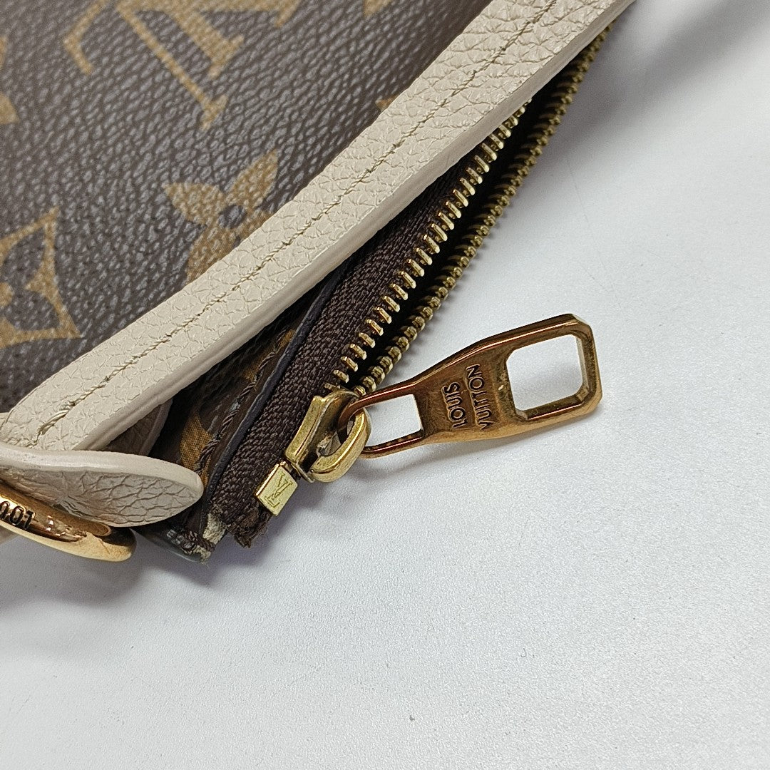 LOW KEY HOBO MM Monogram Calfskin Beige