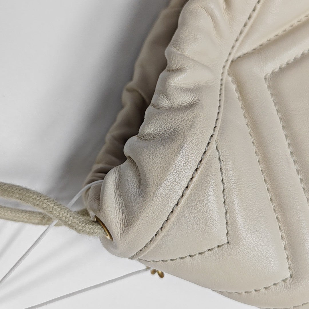 GG Marmont Mini Quilted Calfskin White