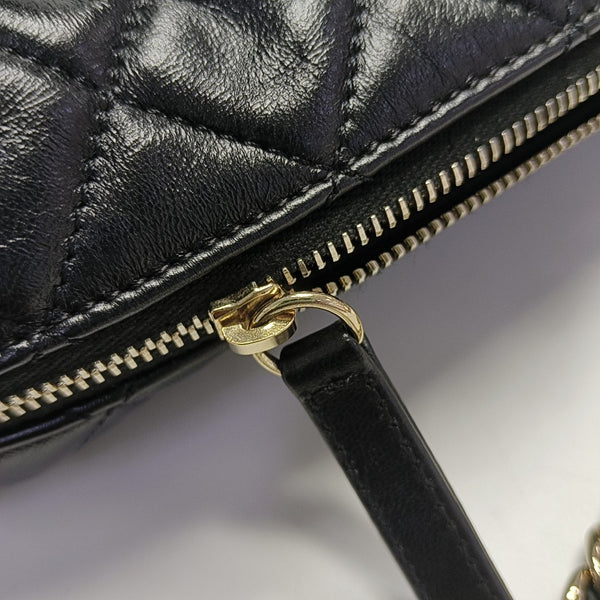 Quilted Lambskin Large Black